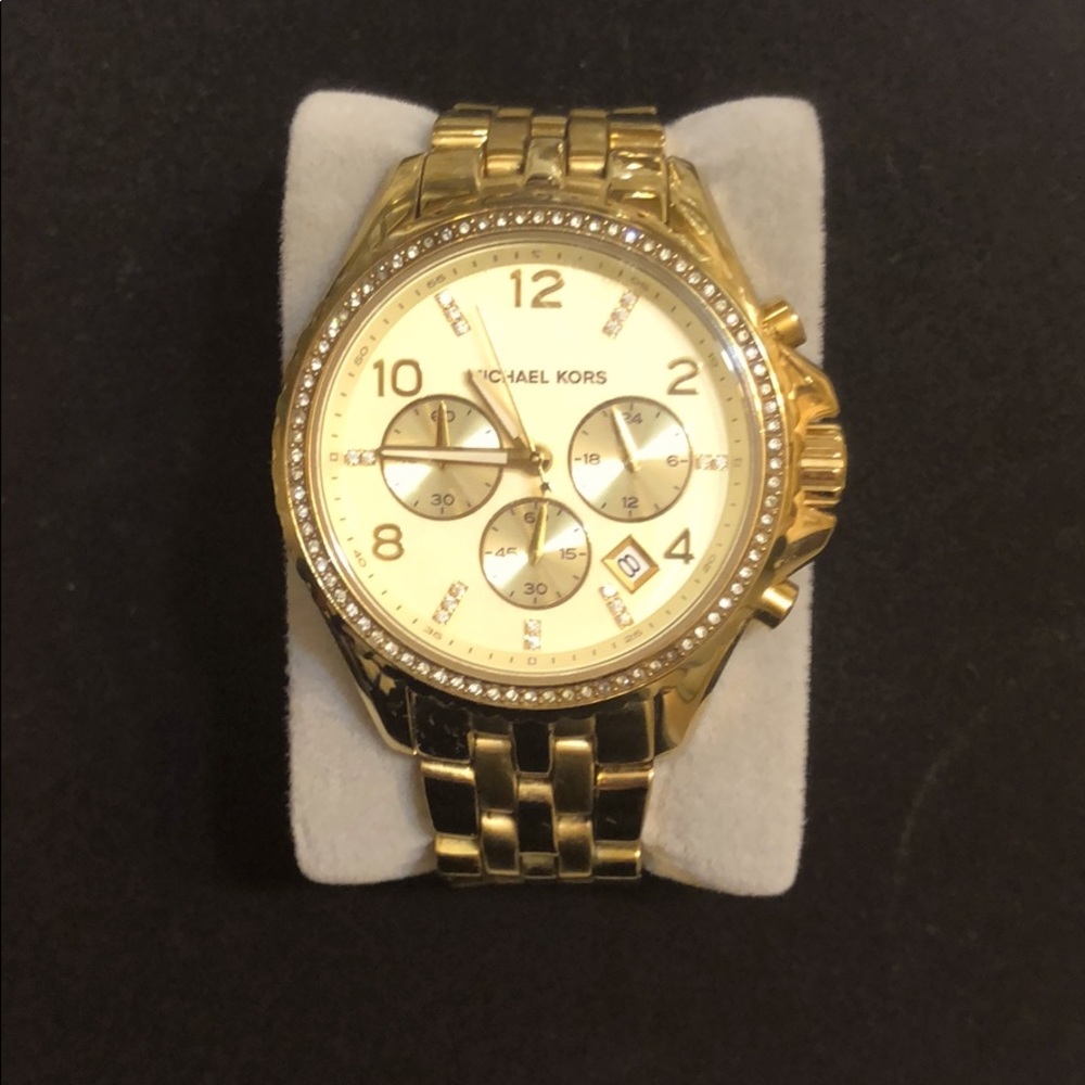 All Gold Michael Kors watch with stones